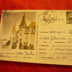 Carte Postala Ilustrata - Castelul Huniazilor circulat 1959