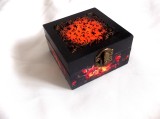 cutie lemn decorata cu flori 42694