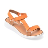 Sandale SHOOZY portocalii, EV4041, din piele naturala
