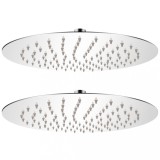 vidaXL Cap de duș tip ploaie, 2 buc., &Oslash; 25 cm, oțel inoxidabil