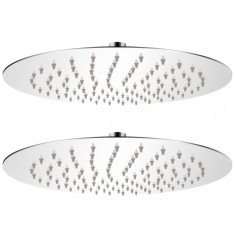 vidaXL Cap de duș tip ploaie, 2 buc., &Oslash; 25 cm, oțel inoxidabil