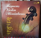 Disc vinil - Famous Violon Miniatures - Aladar Mozi - Vioara / Danica Moziorova Pian NM-