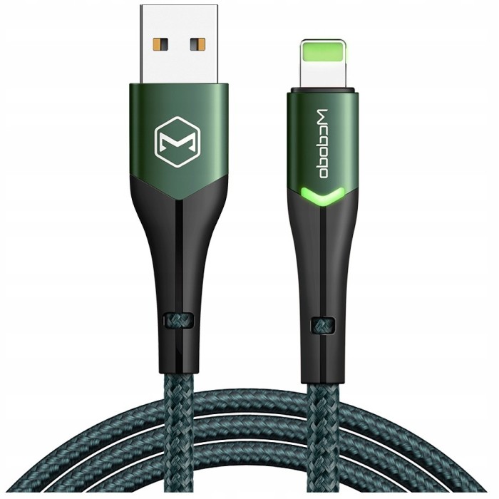 Mcdodo Usb Fulger Cablu De &Icirc;ncărcare Rapidă 36W Pentru Iphone 13 14 2M Led Verde