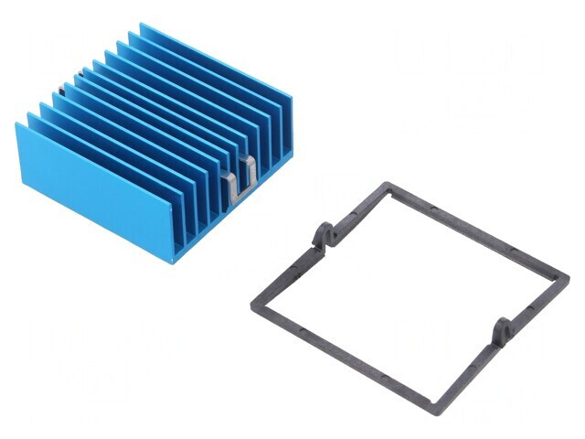 Radiator extrudat cu aripioare BGA albastru 42,5mm 3&deg;C/W