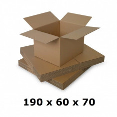 Cutie carton 190x60x70, natur, 5 straturi CO5, 690 g/mp foto