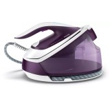 Statie de calcat Philips GC7933/30 PerfectCare Complact Plus, 2400W, 120g/min, 1.5l, talpa SteamGlide Plus, alb-mov