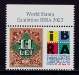 Cumpara ieftin ✅ RO 2023 LP 2419 " Expoziția Filatelică Internațională IBRA 2023 ", serie cu tabs ( aleator sus sau jos ! ) , MNH
