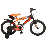 Bicicleta pentru baieti Volare Sportivo, 14 inch, culoare portocaliu neon / negr PB Cod:2043