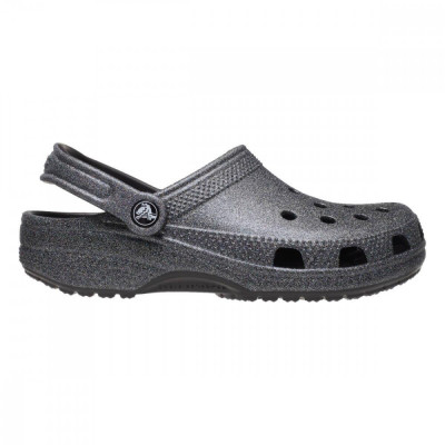 Saboți Crocs Classic Glitter II Clog Negru - Black foto