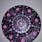Mandala pictat manual acrylic pictura cu puncte decor perete pe disc vinil 7&rdquo;