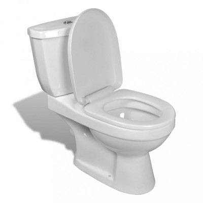 vidaXL Toaletă cu rezervor, alb foto