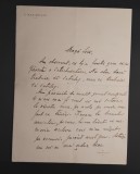 V Maximilian scrisoare scrisa si semnata olograf; destinatarul este marele regizor Sica Alexandrescu