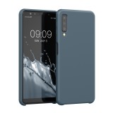 Husa Kwmobile pentru Samsung Galaxy A7 (2018), Silicon, Albastru, 47730.202
