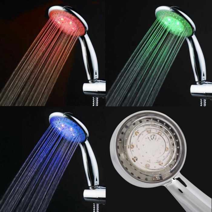 Cap Duș LED, Senzor Temperatura, Multicolor, Fără Alimentare Baterii