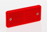 Catadioptru Auto Rosu Dreptunghiular 90x40mm cu 2 Gaur M4 Fristom DOB-034-C Reflector Ochi de Pisica