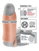 Extensie Penis Real Feel Enhancer XL, 17.8cm, Natural, Manson Reutilizabil, Pipedream Fantasy X-Tensions, Prelungitor Penis