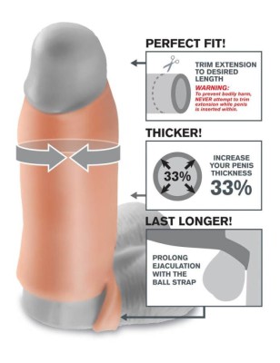Extensie/Manson Penis Real Feel Enhancer XL, Natural, 17.8 cm foto