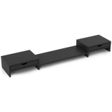 HOMCOM &Icirc;nălțător pentru ecran PC birou suport de monitor 60-116 cm cu 2 sertare, lungime și unghi reglabile | Aosom Romania