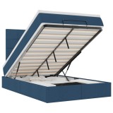 Cumpara ieftin Cadru de pat otoman cu saltea 120x190 cm tesatura albastra