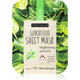 Freeman Superfood Spinach mască textilă iluminatoare 25 ml