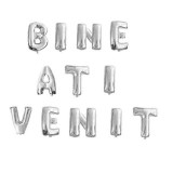 Set baloane folie Bine Ati Venit argintiu