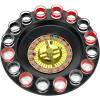 Set Ruleta Drinking Game cu 16 Pahare Shot, Joc Petreceri, Ruleta cu Bauturi, 2 Bile Inox