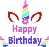 Cumpara ieftin Sticker decorativ, Happy birthday, Multicolor, 60 cm, 7322ST, Oem