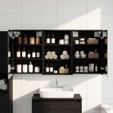 vidaXL Set dulap baie cu raft 3 pcs 126 x 16 x 62.5 cm Lemn compozit 3403825