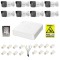 Kit supraveghere IP Hikvision 8 camere 2MP IR 30m PoE Lentila 2.8mm, NVR 8 canale 6MP PoE, accesorii montaj, HDD 2TB + Autocolant Rovision SafetyGuard