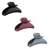 Clame de păr mate, Set 3 buc, 6 cm, Negru/Gri/Bordo, CMCLASS