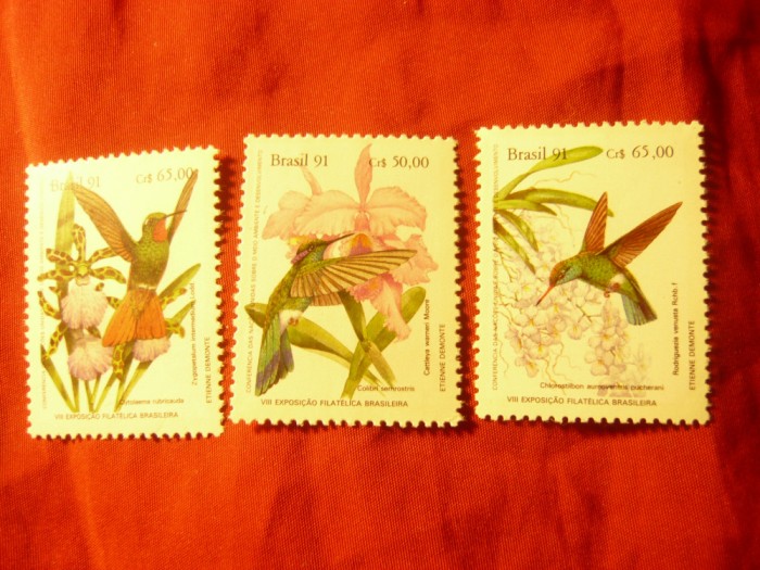 Serie Brazilia 1991 - Flori , 3 valori