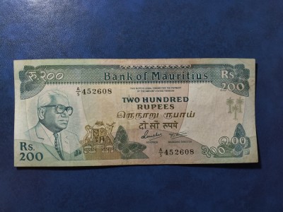 MAURITIUS 200 RUPII 1985 VF foto