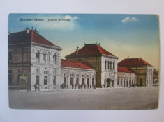 Carte postala Satu Mare-Gara,circulata 1922 foto