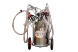 Aparat de muls oi sau capre Melasty galvanizat, bidon inox 40 litri, 4 posturi( uscat)