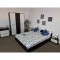 Dormitor Roxana wenge cu comoda + 2 noptiere si dulap 3 usi