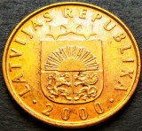 Cumpara ieftin Moneda 2 SANTIMI - LETONIA, anul 2000 * cod 2413, Europa