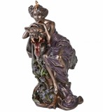 Statueta Art Nouveau cu o femeie cu o bestie AN10326A4