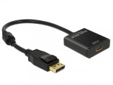 Adaptor Displayport la HDMI T-M 1.2 4K Activ Negru, Delock 62607