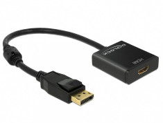 Adaptor Displayport la HDMI T-M 1.2 4K Activ Negru, Delock 62607 foto