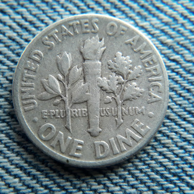 2n - 10 Cents 1952 Statele Unite ale Americii / USA SUA / argint / one dime foto