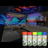 Spray Fluorescent Neon Rosu 400ml, Reactiv UV, Vopsea Decorativa Lemn, Metal, Plastic
