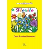 Florile - carte de colorat