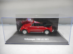 macheta vw beetle 1302 ls 1971 - ixo/altaya, scara 1/43, noua. foto