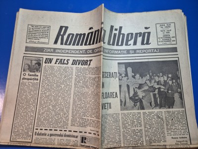 ziarul romania libera 12-13 octombrie 1991 foto