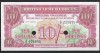 !!! RARR : MAREA BRITANIE , VOUCHER MILITAR - 10 SHILLINGS (1956} - P M28 b - UNC / CEL DIN SCAN