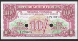 !!! RARR : MAREA BRITANIE , VOUCHER MILITAR - 10 SHILLINGS (1956} - P M28 b - UNC / CEL DIN SCAN