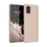 Husa Kwmobile pentru Samsung Galaxy A71, Crem, Silicon, KWM000010ZJ030C, Carcasa