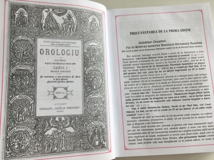 CEASLOVUL CEL MARE- REPRODUCE EDITIA SF. SINOD DIN 1896 IN ZILELE REGELUI CAROL I- RETIPARIT CU BINECUVANTAREA PS EPISCOP GALACTION 2003