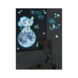 Cumpara ieftin Sticker Perete Autocolant Elefant Fosforescent si Luna Fosforescenta 29x40cm - 45549A(YCL4003)