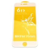 Apple iPhone 7 Folie protectie 6D sticla securizata 9H full cover full glue acoperire completa alba